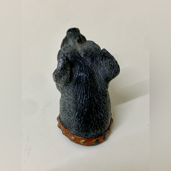 Antique Heavy Metal Decorative Figural Dog Head Cane Topper Cap Brutalist - Picture 4 of 16